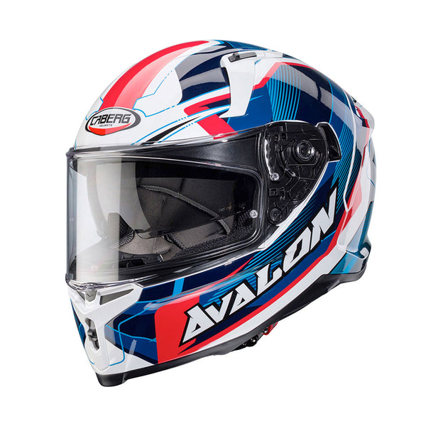 Caberg Avalon X Helmet Optic White/Blue/Red Gloss