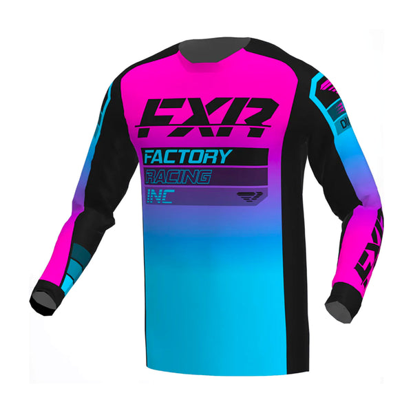 FXR Clutch MX Jersey Black/Spy/Pink