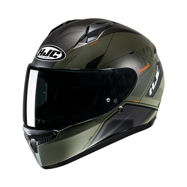 HJC C10 Helmet Inka MC7SF Black/Green Matt