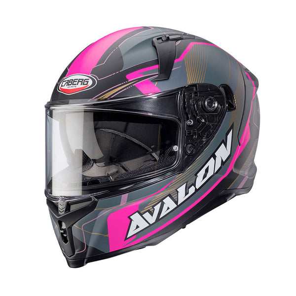 Caberg Avalon X Helmet Optic Black/Grey/Fuchsia Matt