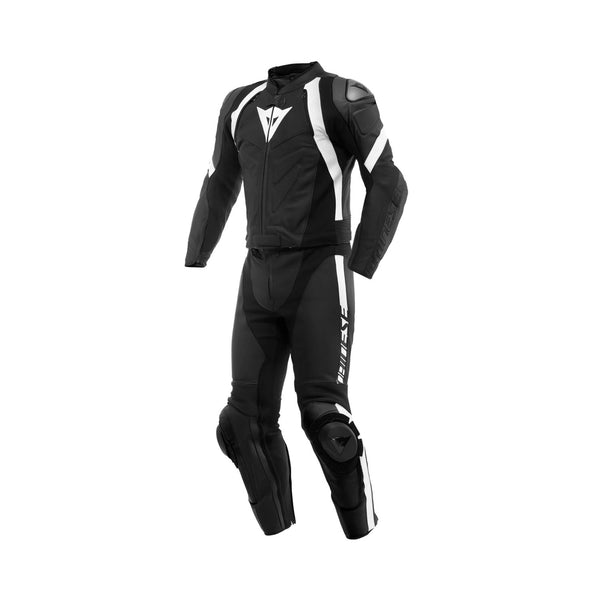 Dainese Avro 4 2PC Leather Suit Black Matt/Black Matt/White