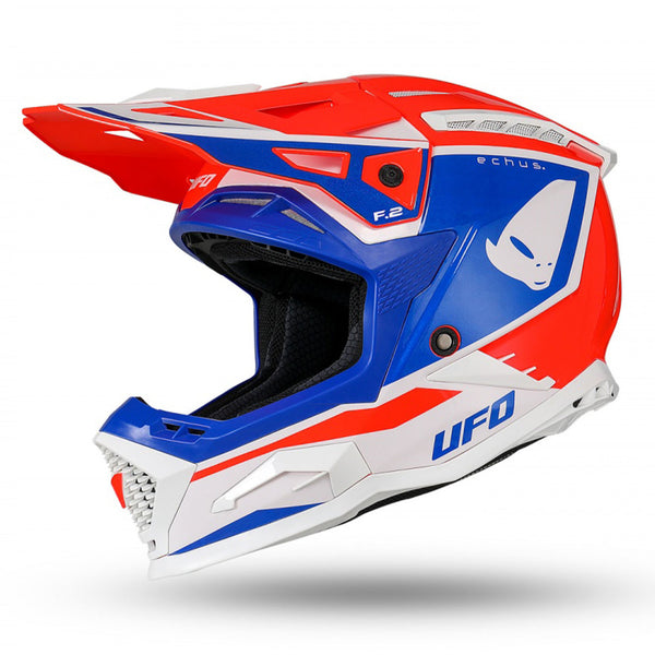 UFO Echus Motocross Helmet Red/ Blue/White Matt