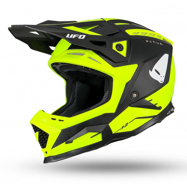 UFO Echus Motocross Helmet Neon Yellow/Black Matt