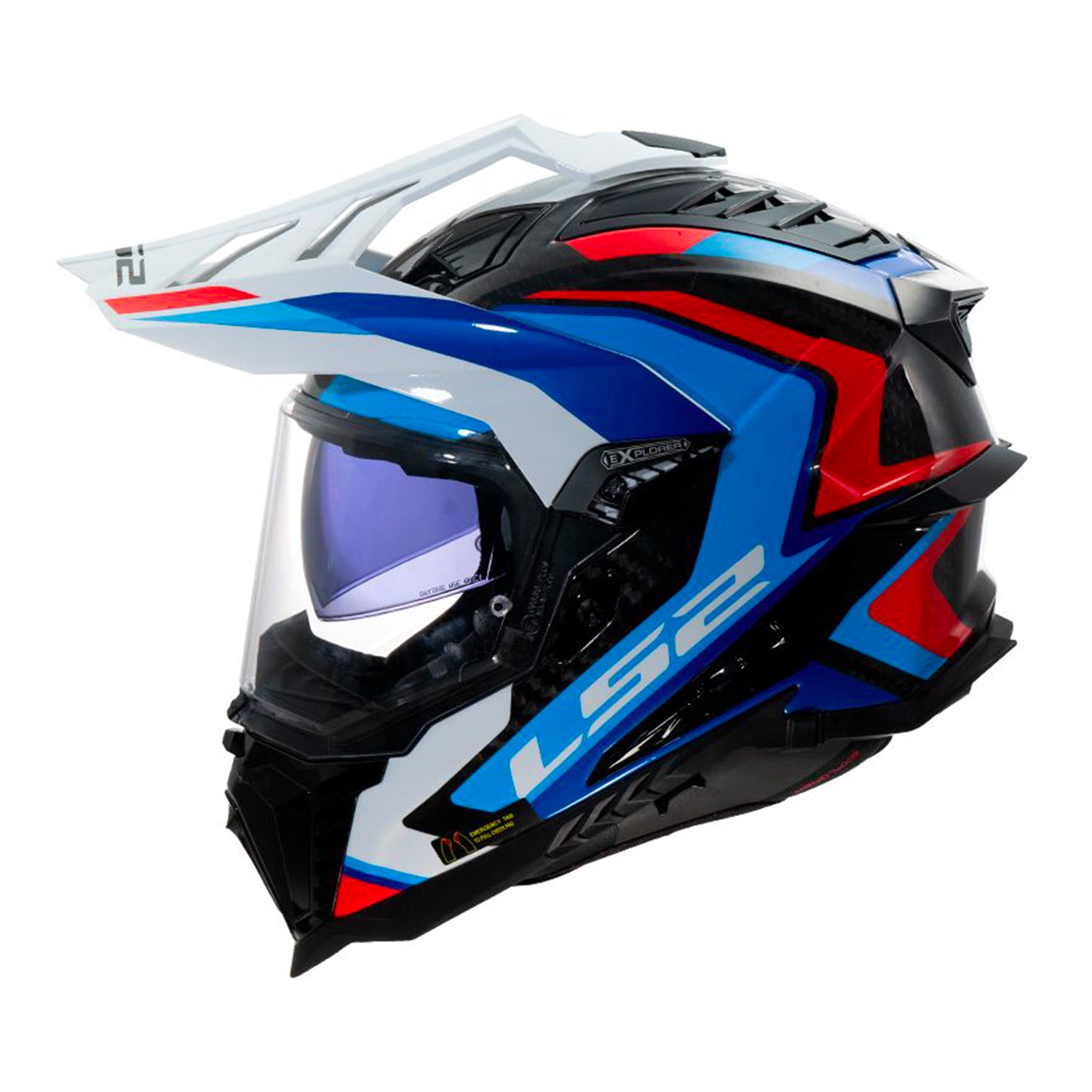 LS2 Helm Explorer Frontier MX701 glans titanium / rood LS2 Helm Explorer Frontier MX701 glans titanium / rood