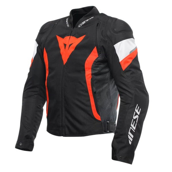 Dainese Avro 5 Tex Jacket Black/ Red-Fluo/ White