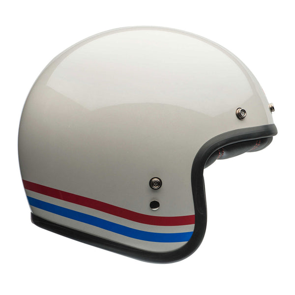 Bell Custom 500 Helmet Stripes Pearl White