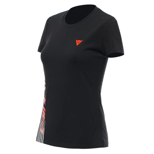 Dainese T-Shirt Logo Lady Black/Red Fluo