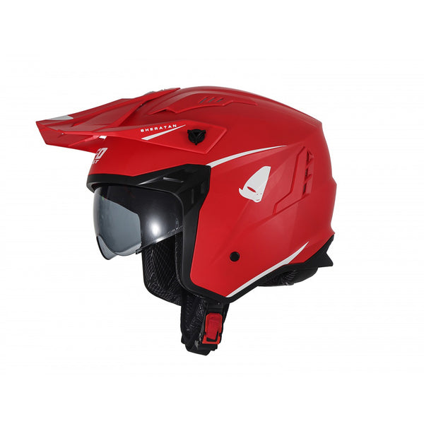 UFO Sheratan Cross Jet Helmet Red Matt