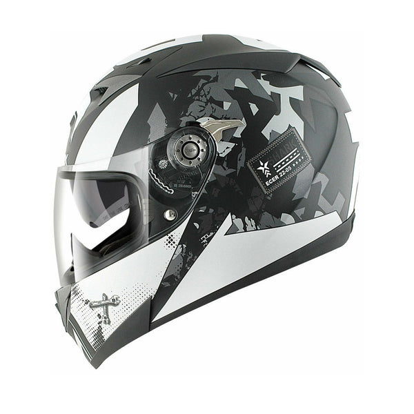 Shark S700-S Helmet Trax Black/White Matt