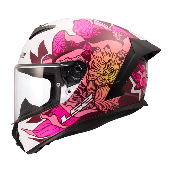 LS2 Rapid III Helmet Poopies II White/Pink Gloss