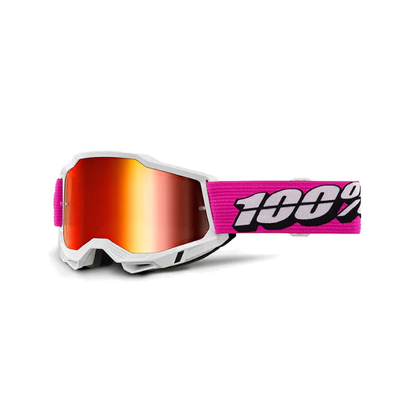 100% Maschera da cross Accuri 2 Roy lente a specchio Rossa