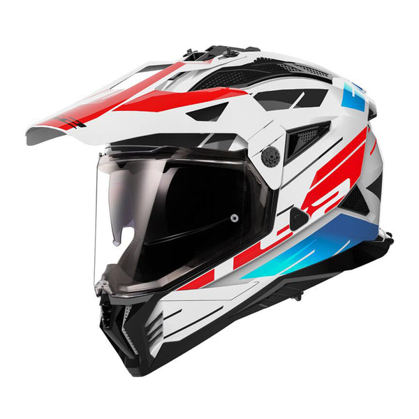 LS2 Pioneer II Helmet Namid White/ Blue/ Red Gloss