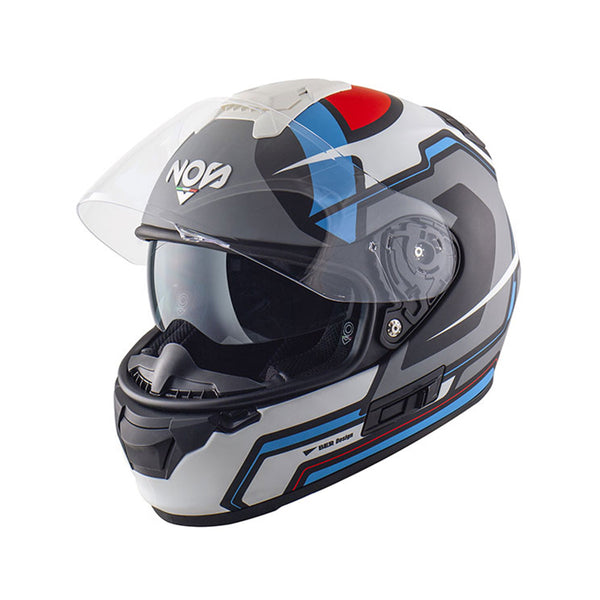 Nos NS-7F Helmet Alias Black/White/Blue/Red Matt