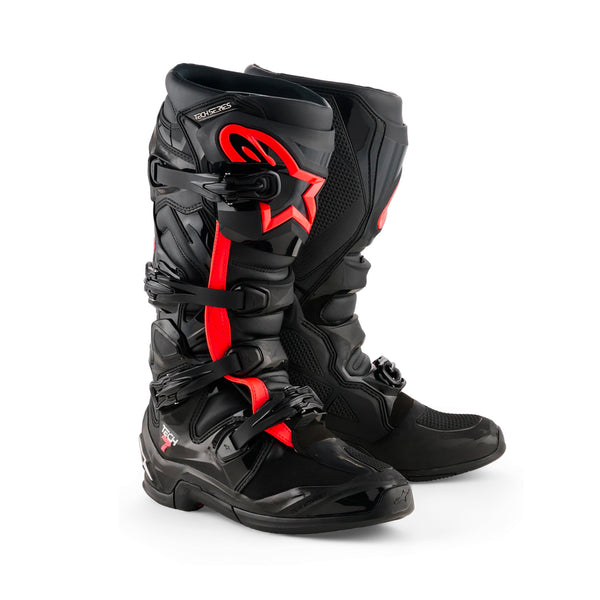 Alpinestars Tech 7 Boots Black/Red Fluo
