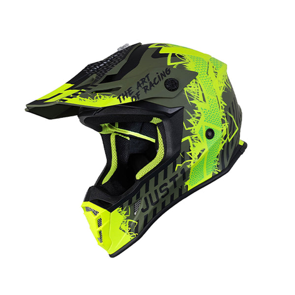 Just1 J38 Mask Fluo Yellow Black Green Matt