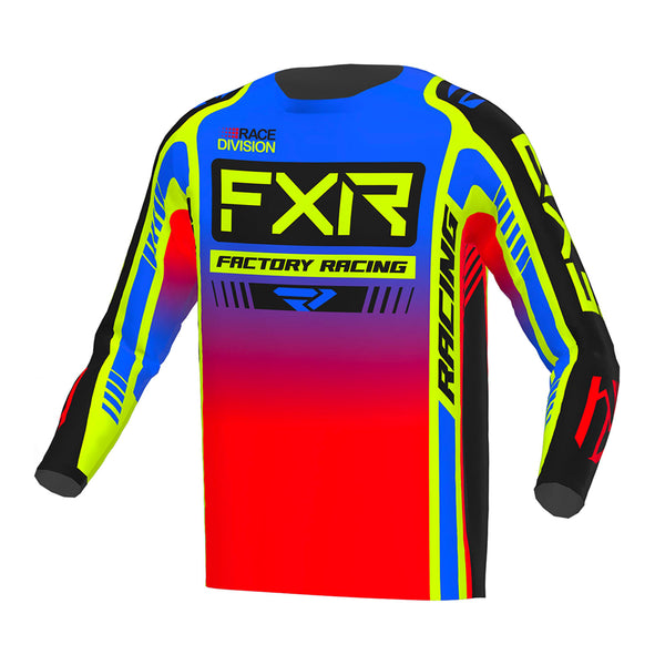 FXR Youth Clutch Pro MX Jersey Blue/Hi-vis/Red