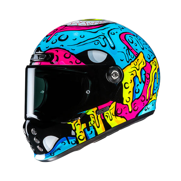 HJC V10 Helmet Squeeze MC28 Blue/Yellow/Pink