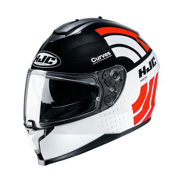 HJC C70 Helmet Curve MC1 Black/White/Red Gloss