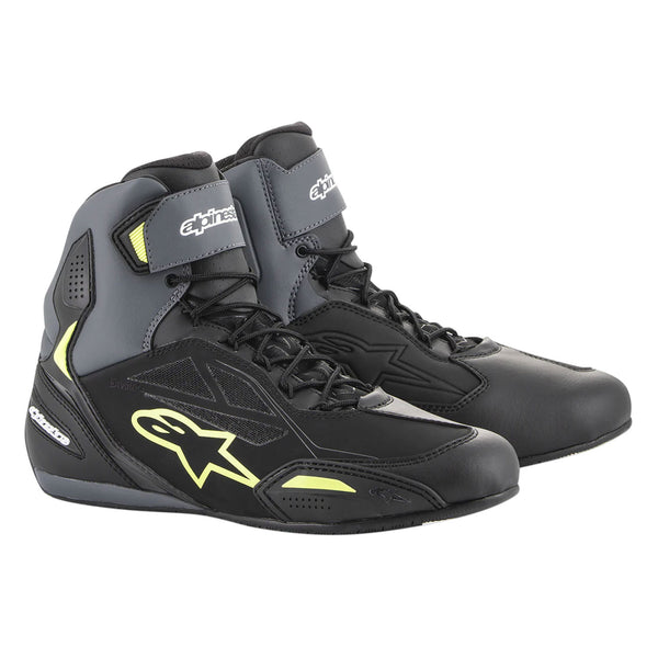 Alpinestars Faster-3 Drystar Shoes Black/Gray/Yellow Fluo