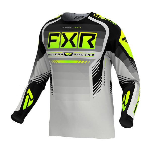 FXR Clutch Pro MX Jersey Grey/Hi-vis