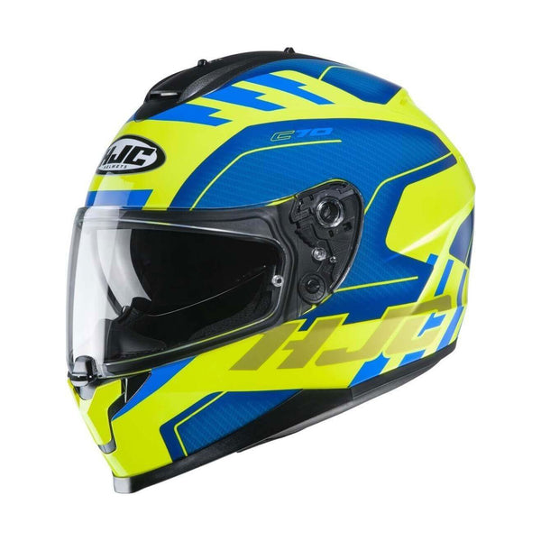 HJC C70 Helmet Koro MC3H Blue/Yellow Fluo Gloss