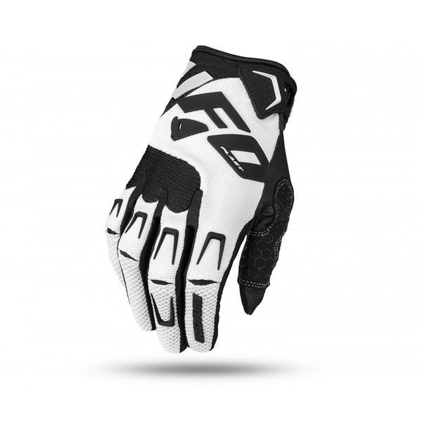 UFO Motocross Iridium Gloves Black/White