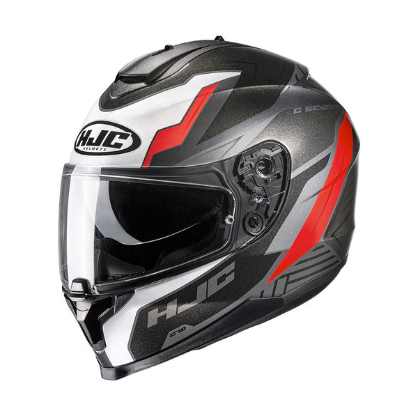 HJC C70 Helmet Silon MC1 Black/White/Red Gloss