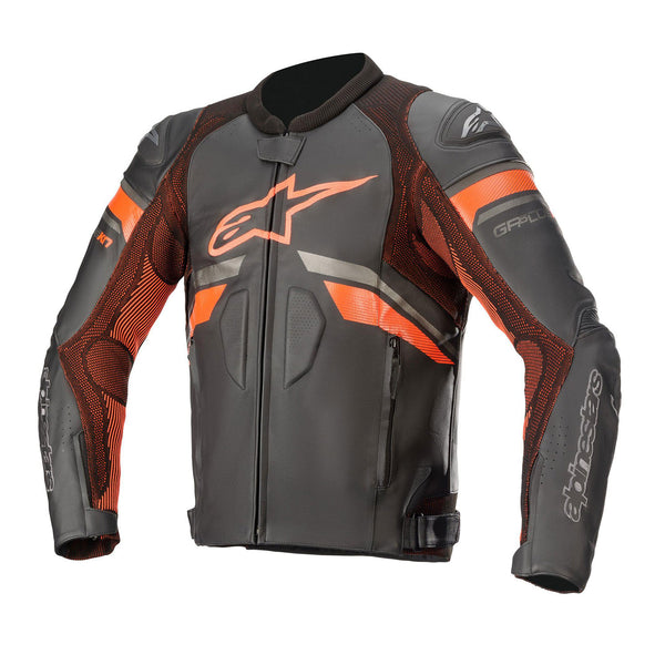 Alpinestars GP Plus R V3 Rideknit Leather Jacket Black/ Red Fluo