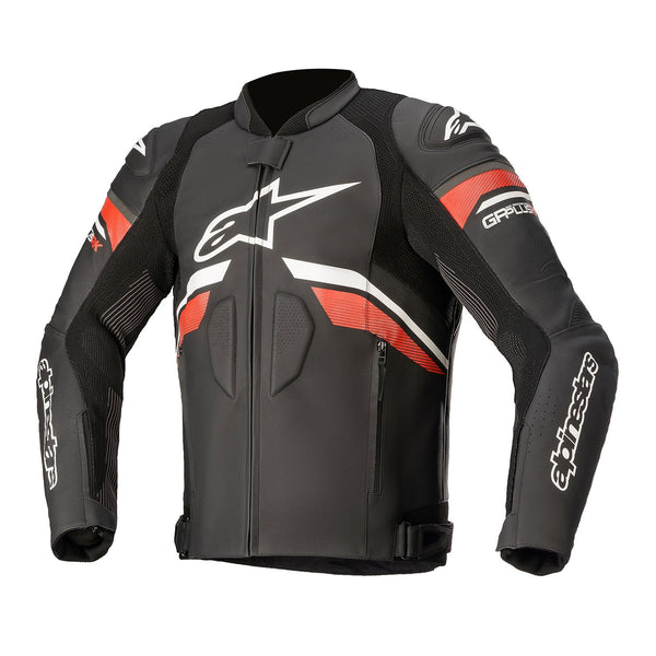 Alpinestars GP Plus R V3 Rideknit Leather Jacket Black/ White/ Bright Red