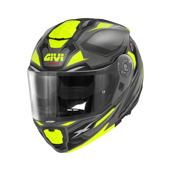 Givi Flip Up Helmet X27 Sector Black/Titanium/Yellow Fluo Matt