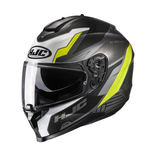 HJC C70 Helmet Tronky MC4HSF Black/White/Yellow Fluo Matt