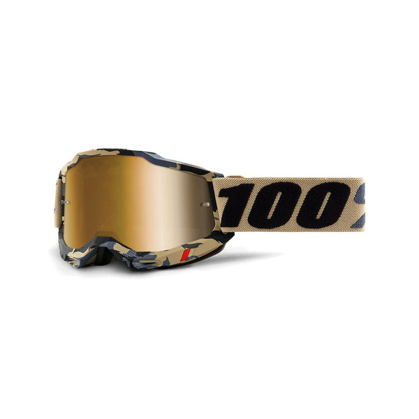 100% Maschera da cross Accuri 2 Tarmac lente a specchio Oro