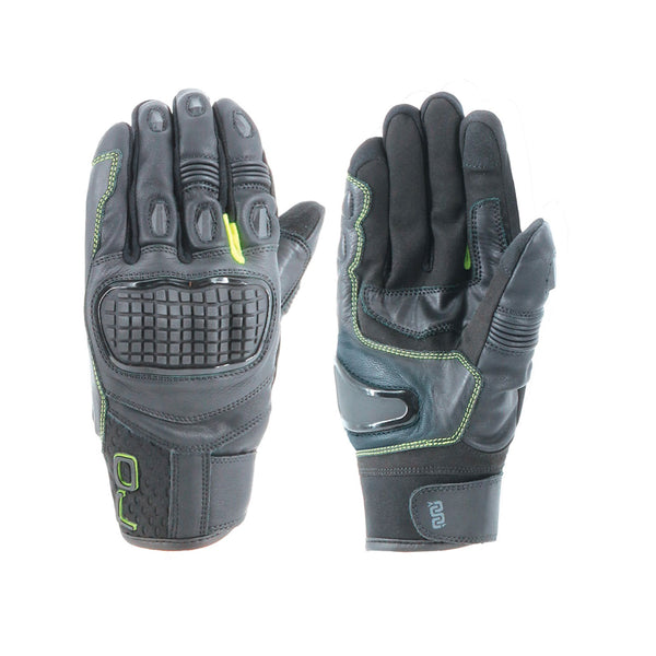 OJ Bad Leather Gloves Black/Yellow Fluo