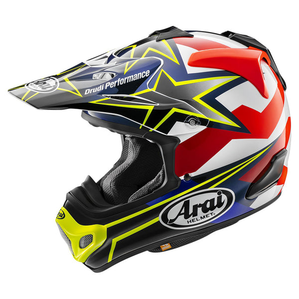 Arai MX-V Helmet Stars & Stripe Yellow Fluo Gloss