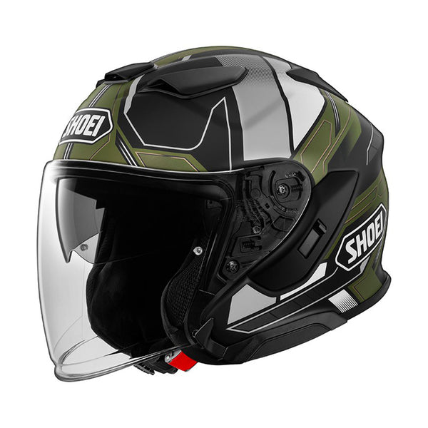 Shoei J-Cruise 3 Helmet Whizzy TC-11 Black/Grey/Green Matt