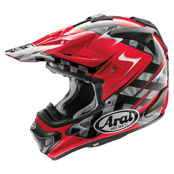 Arai MX-V Helmet Scoop Red Gloss