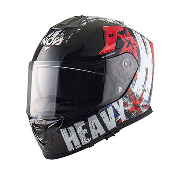 Nos NS-10 Helmet Heavy Black/Red/White Gloss