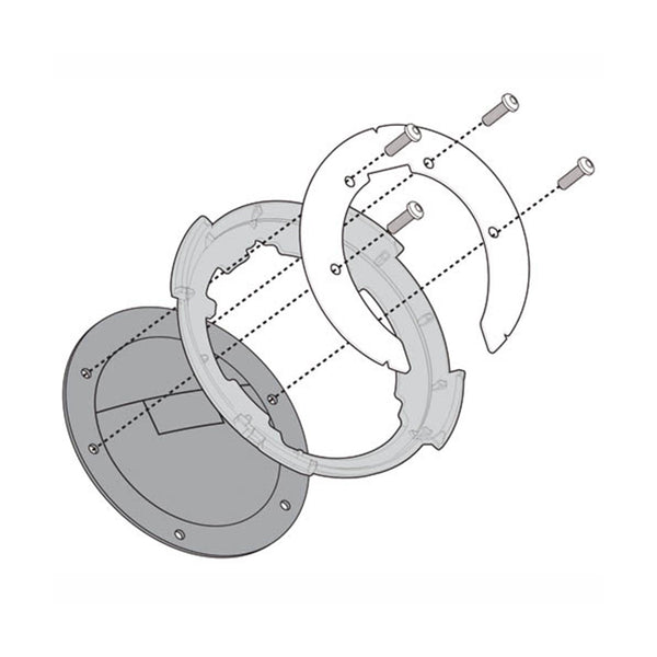 Givi BF08 Flangia Metallica per Borse Serbatoio Tanklock (Ducati)