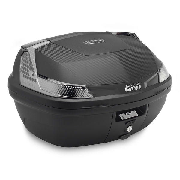 Givi B47 Blade Tech Bauletto Nero Goffrato Con Catadiottri Fumè Senza Piasta E Kit Universale