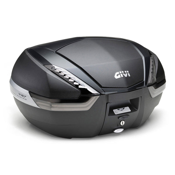Givi V47NNT - Bauletto Tech con inserto Carbon Look e Catadiottri Fumé