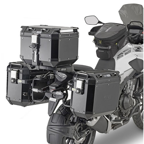 Givi PLO1171CAM Portavaligie laterale specifico PL ONE-FIT configurato per valigie MONOKEY CAM-SIDE Trekker Outback (Honda)