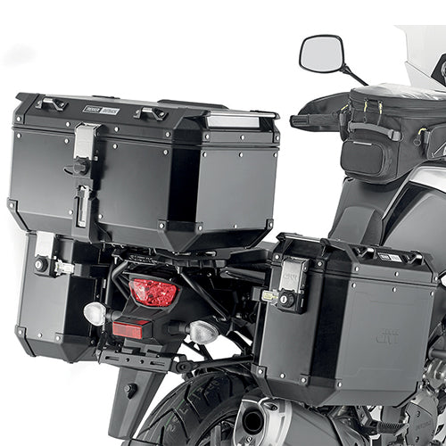 Givi PLO3118CAM Portavaligie laterale specifico PL ONE-FIT configurato per valigie MONOKEY CAM-SIDE Trekker Outback (Suzuki)