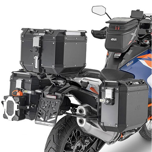 Givi PLO7713CAM Portavaligie laterale specifico PL ONE-FIT configurato per valigie MONOKEY CAM-SIDE Trekker Outback (KTM)