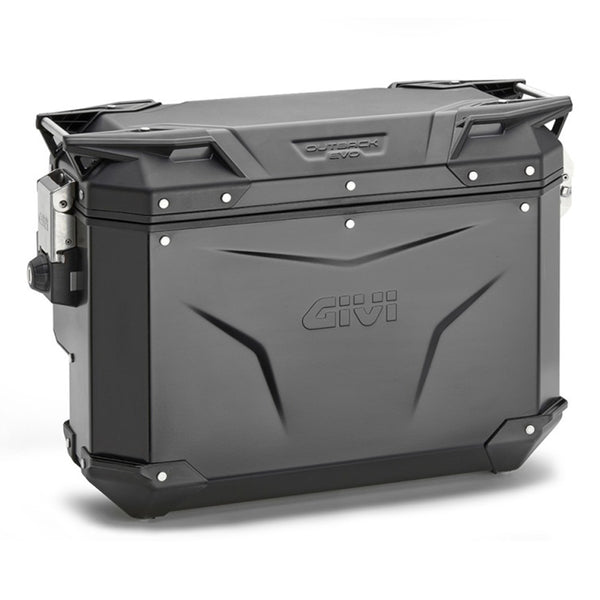 Givi OBKEVS33BR Trekker Outback Evo 33lt Destra Scantonata Smart Security Lock - Alluminio Verniciato Nero