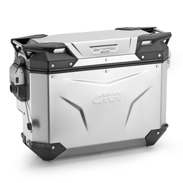 Givi OBKEVS33AR Trekker Outback Evo 33lt Destra Scantonata Smart Security Lock - Alluminio Naturale