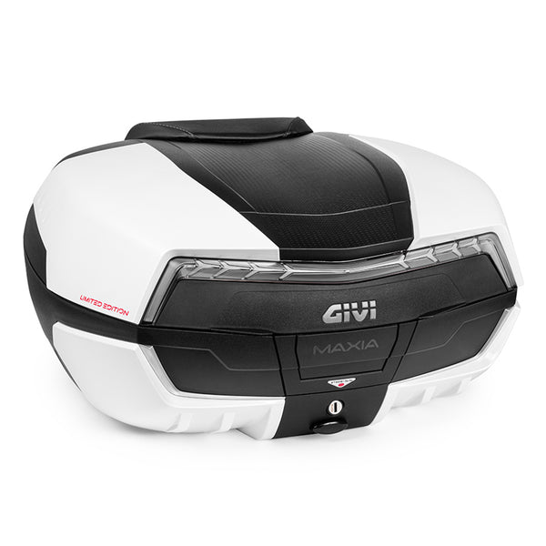 Givi V58WLTD Maxia 5 Limited Edition, Nera con Catadiottro Trasparente e Quattro Cover Verniciate Bianco Perla