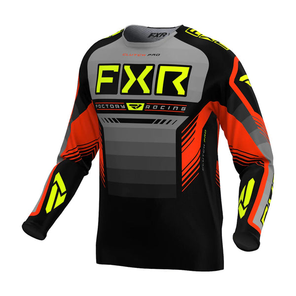 FXR Clutch Pro MX Jersey Grey/Nuke/Hi-vis