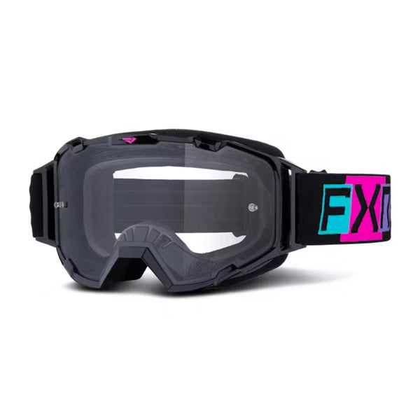 FXR Maverick Prime MX Goggle Black/Pink Clear