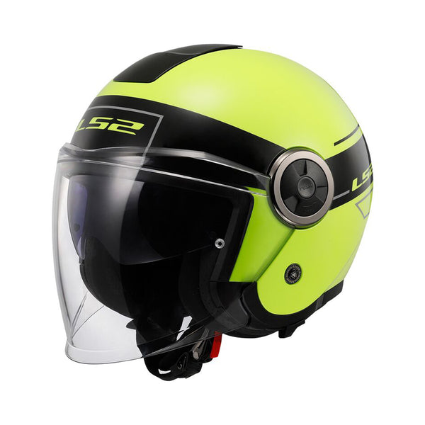 LS2 Classy Helmet Classic Black/Hi-Vis Yellow Gloss