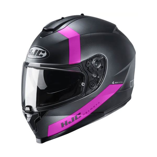 HJC C70 Helmet Eura MC8SF Black/Pink Matt